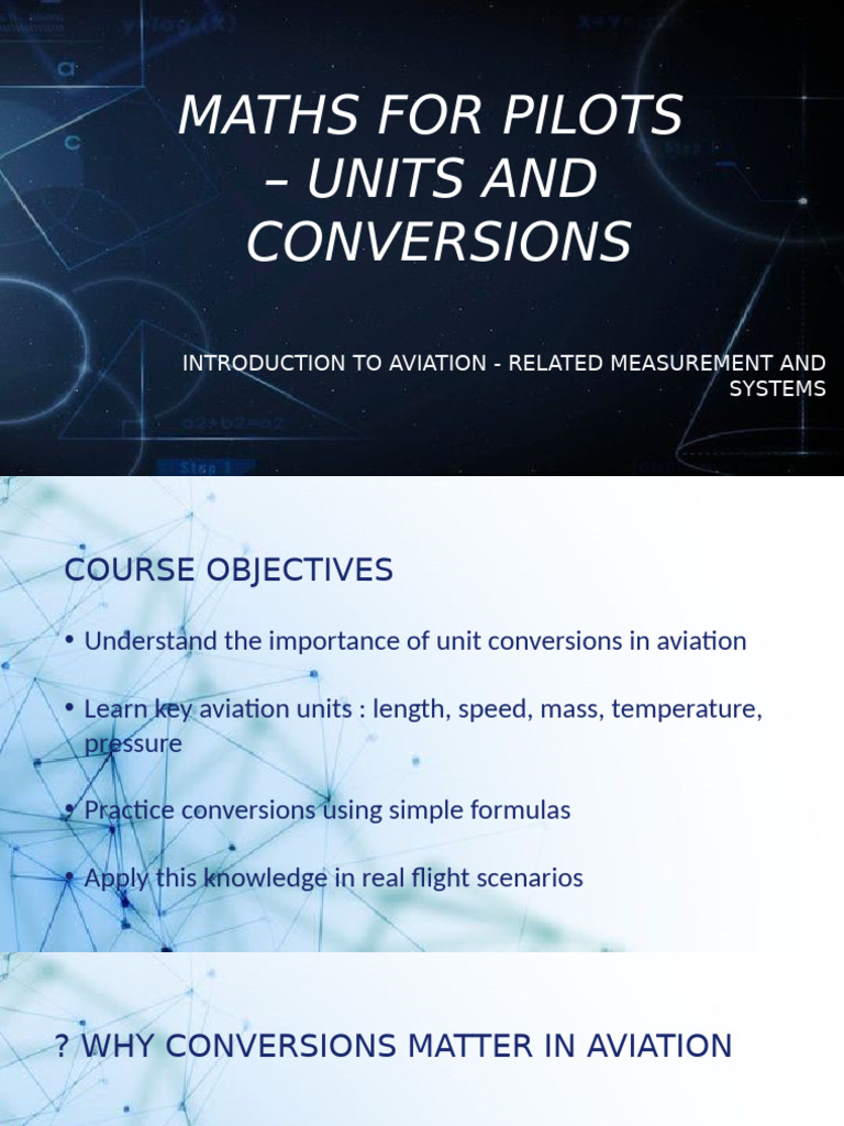 Aviation Math: Units, Conversions & More | PDF | Euclidean Vector ...