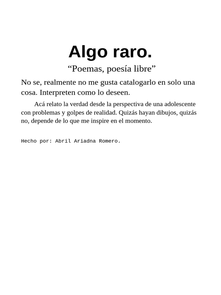 Algo Raro | PDF