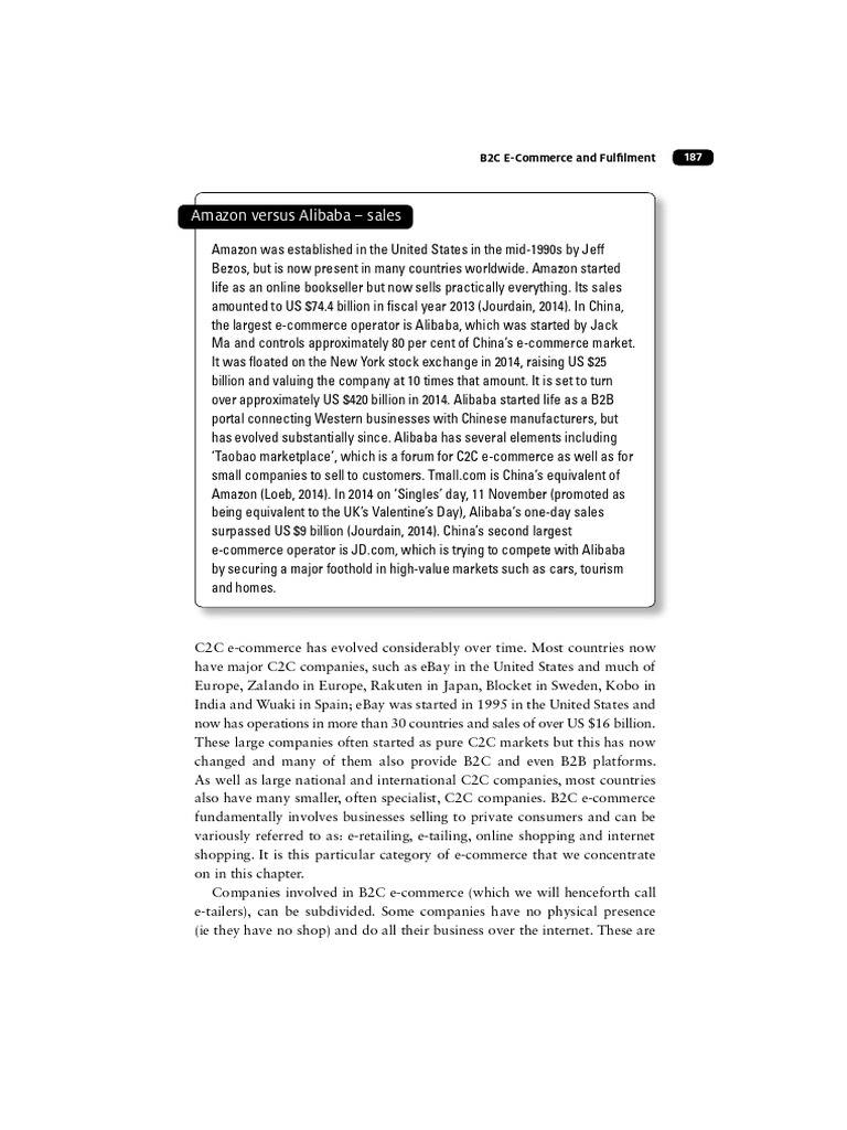 B2C E-Commerce Trends and Competitors | PDF | Alibaba Group | E Commerce