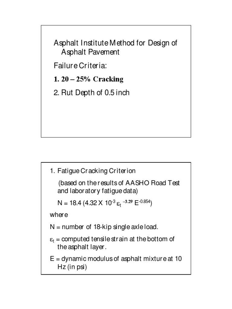 Asphalt Pavement Design Criteria Guide | PDF