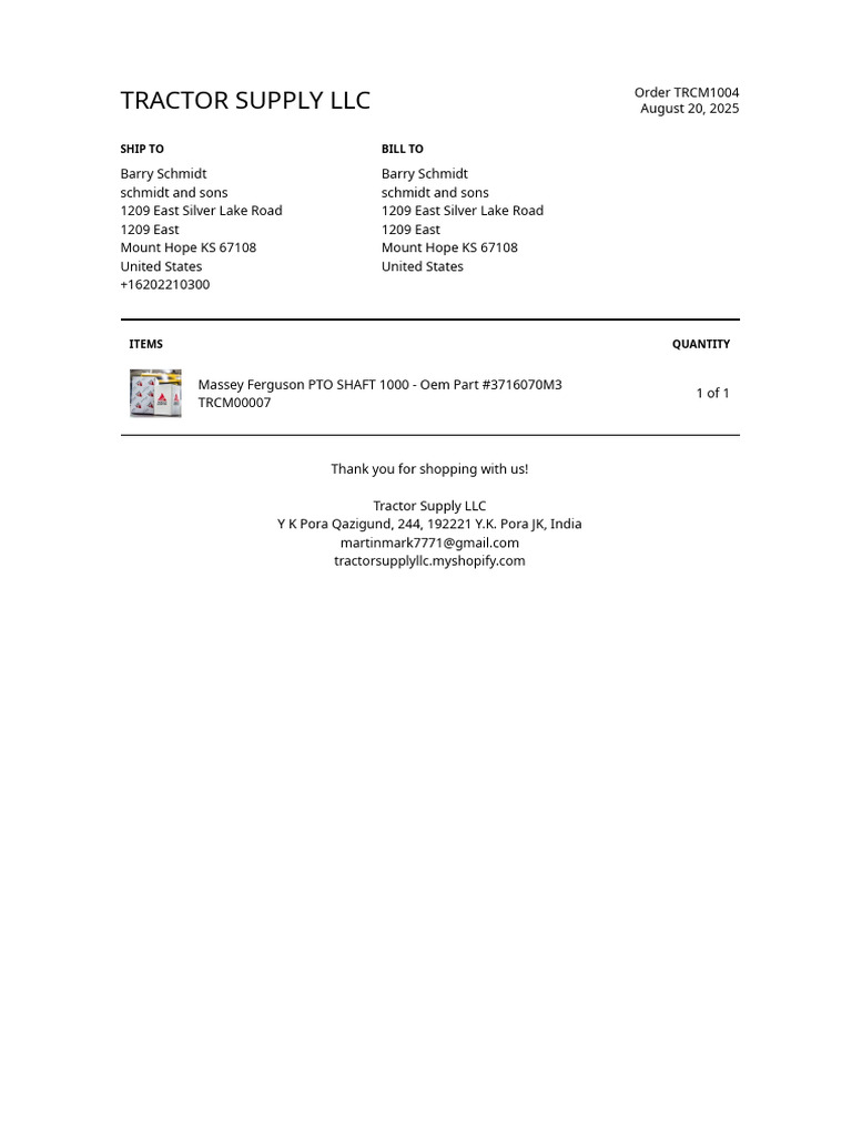 Packing Slip TRCM1004 20250820T164449Z | PDF
