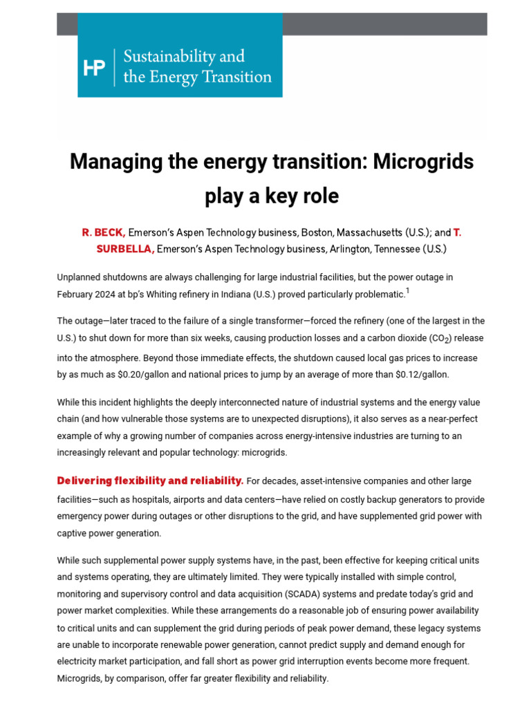 Microgrids: Enhancing Energy Reliability | PDF | Electrical Grid ...