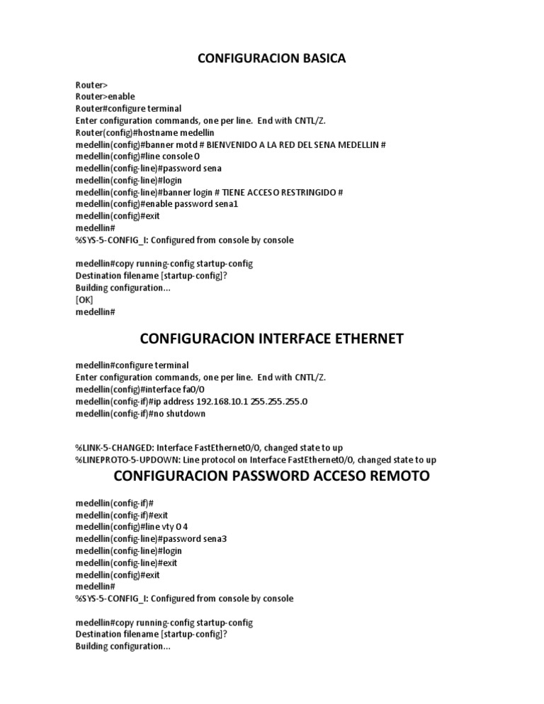 Basic Router Configuration Guide | PDF