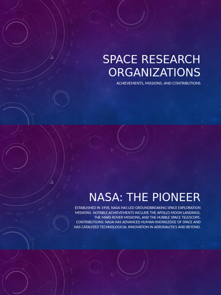 Space Research Organizations | PDF