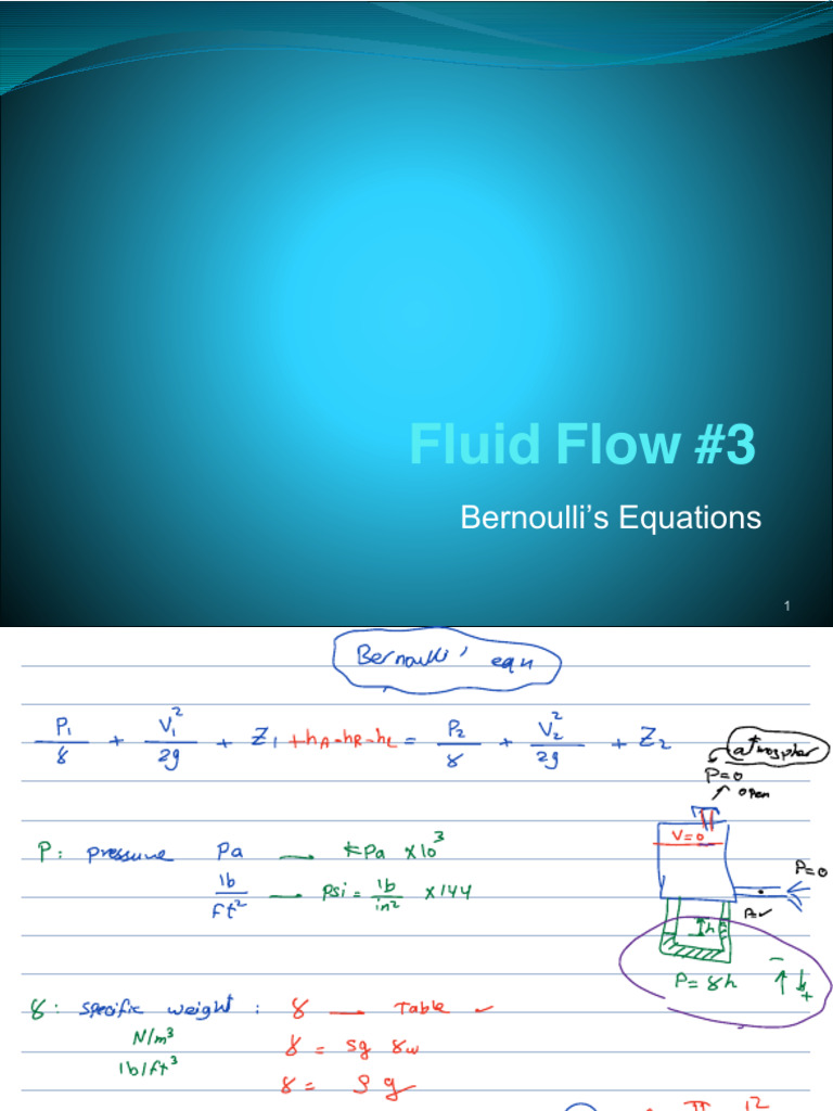 Understanding Bernoulli's Equation in Fluid Flow | PDF | Dynamics ...