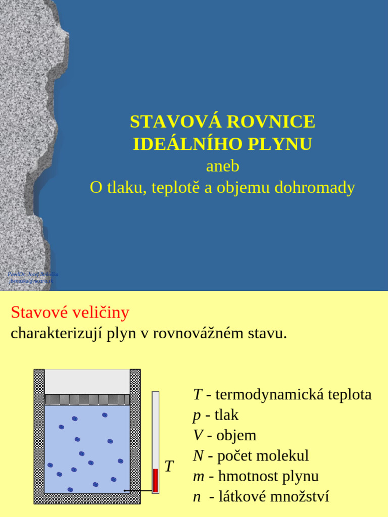 03-Stavova Rovnice Idealniho Plynu | PDF