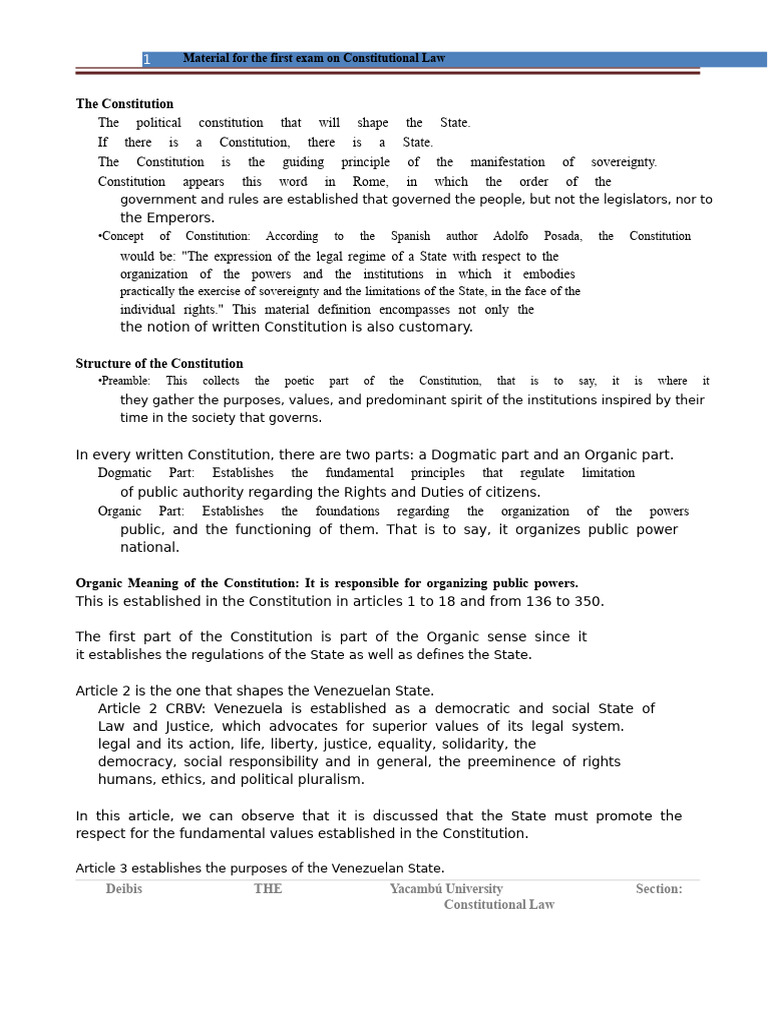 Constitutional Law Exam Study Guide | PDF | Constitutional Amendment ...