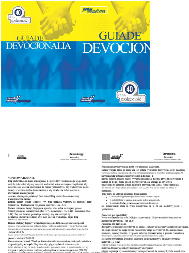 40 Dni Wspólnoty - Razem Jesteśmy Lepsi PDF | PDF