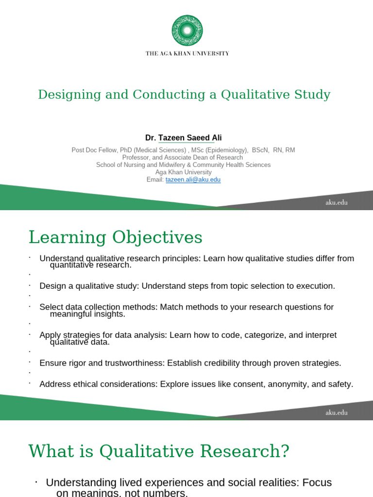 Designing Qualitative Research Studies | PDF | Qualitative Research ...