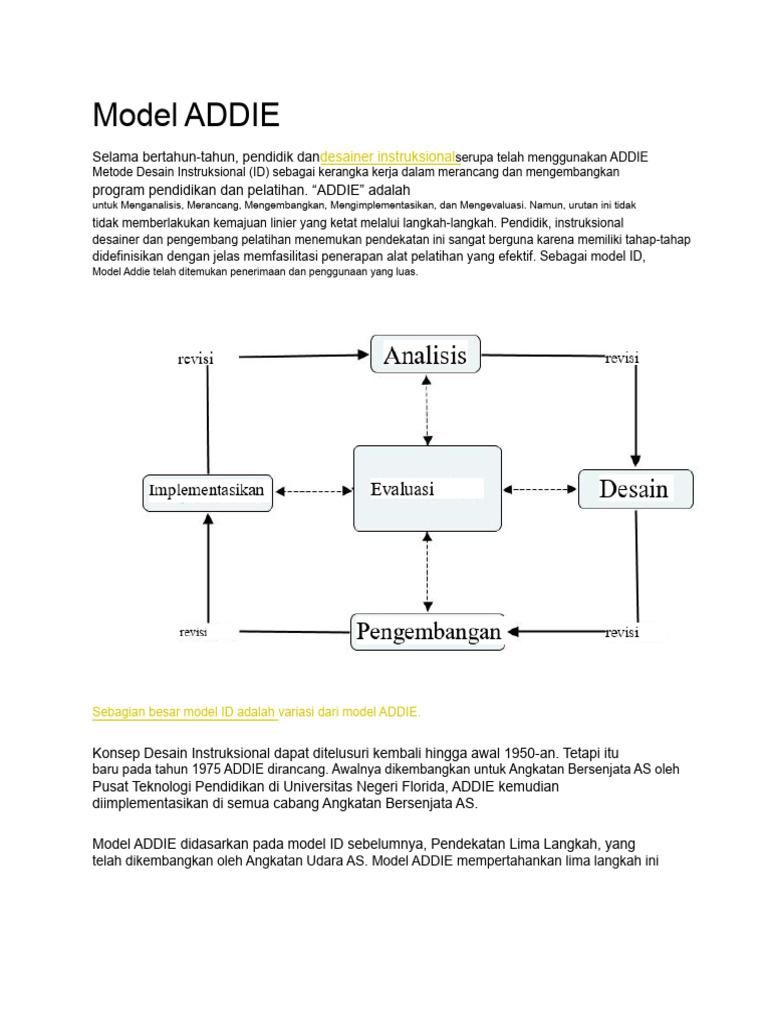 Panduan Lengkap Model ADDIE dalam Desain Instruksional | PDF