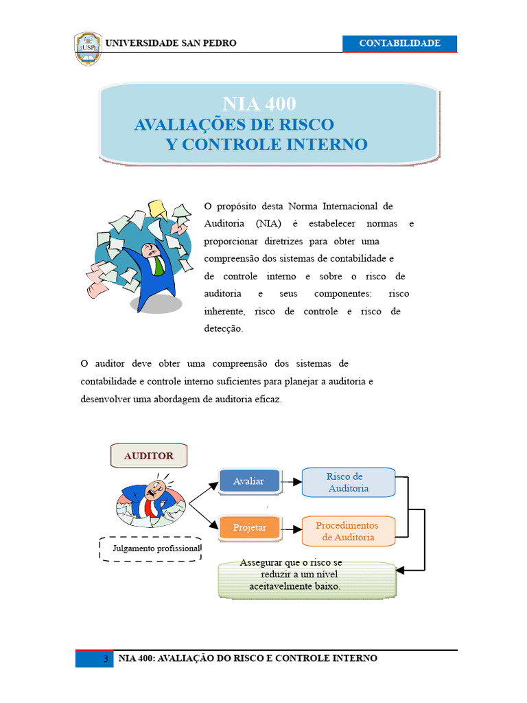 NIA 400: Avaliação de Risco e Controle Interno | PDF | Contabilidade ...