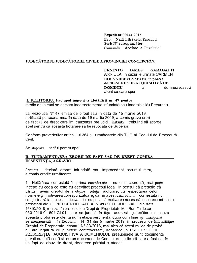 Model de Scrisoare de Apel Al Rezoluției | PDF