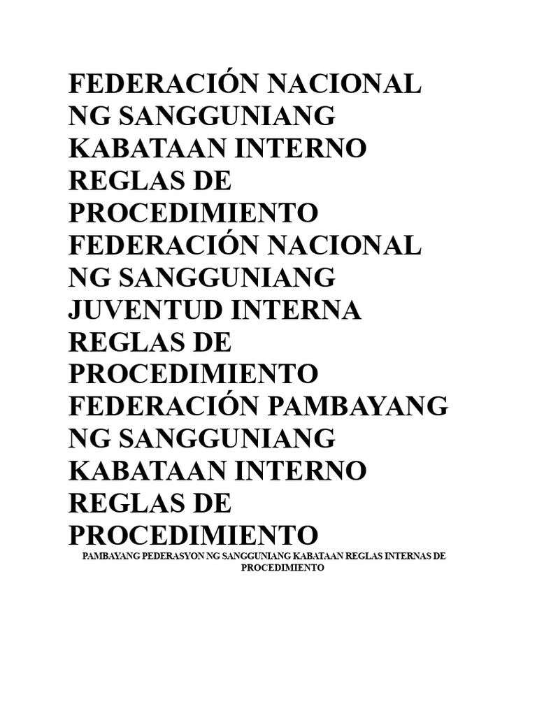Federación SK IRP | PDF | Quórum | Gobierno