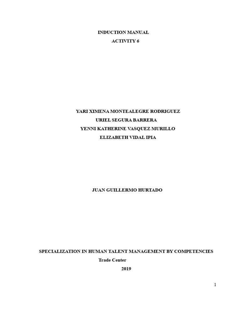 Employee Induction Manual Overview | PDF | Employment | Human Resources