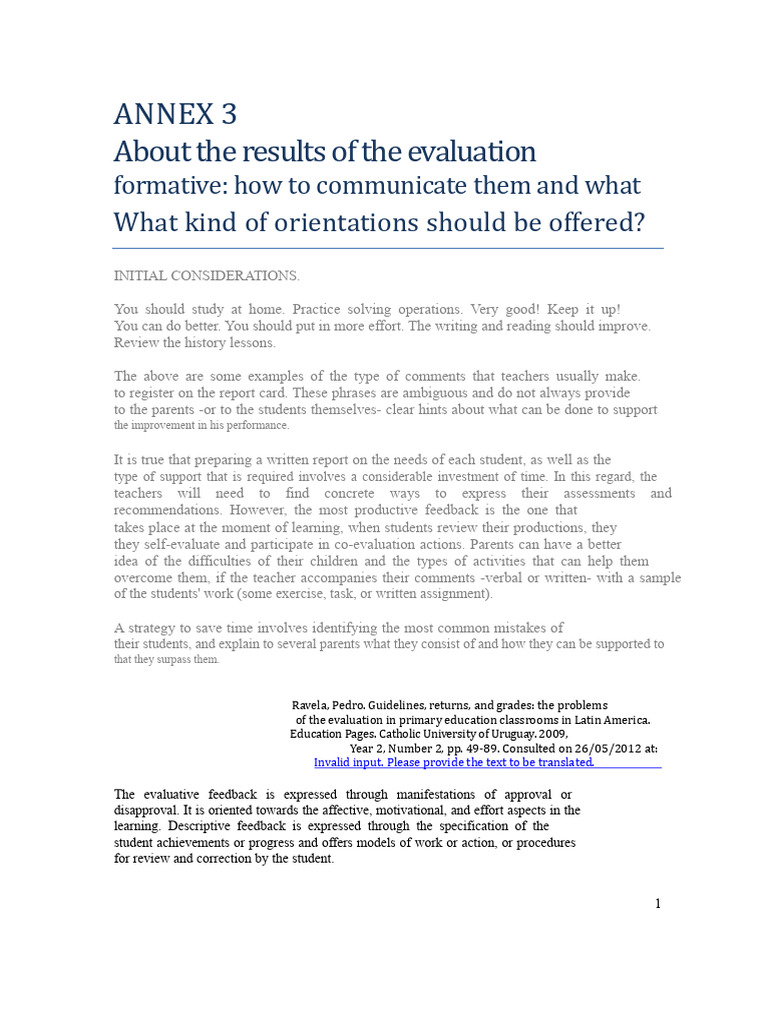 Effective Feedback Strategies in Education | PDF | Educational ...