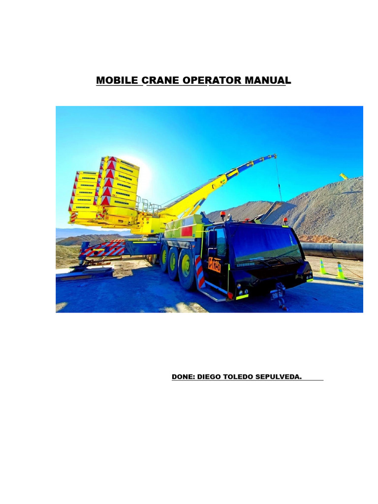 Mobile Crane Operator Safety Manual | PDF | Crane (Machine) | Truck