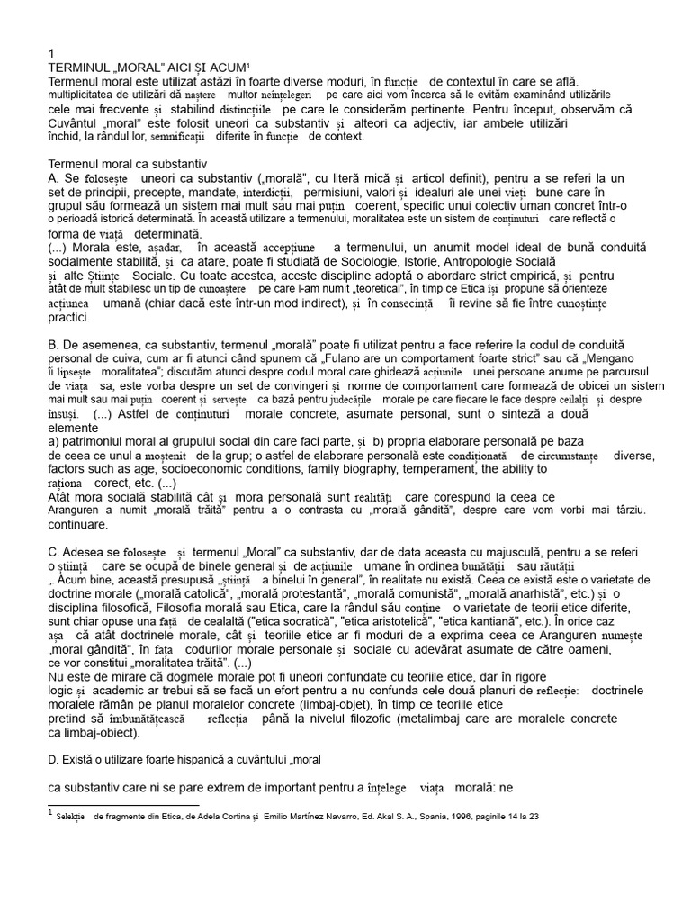 Etica Si Morala Rezumat de Adela Cortina | PDF