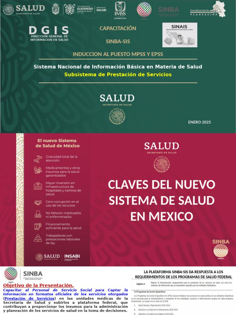 Capacitación SINBA-SIS 2025: Formatos y Lineamientos | PDF | Hospital ...