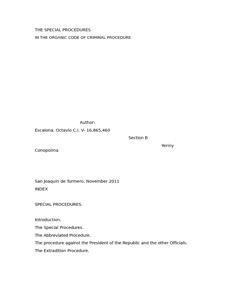 Special Procedures Copp | PDF | Prosecutor | Extradition