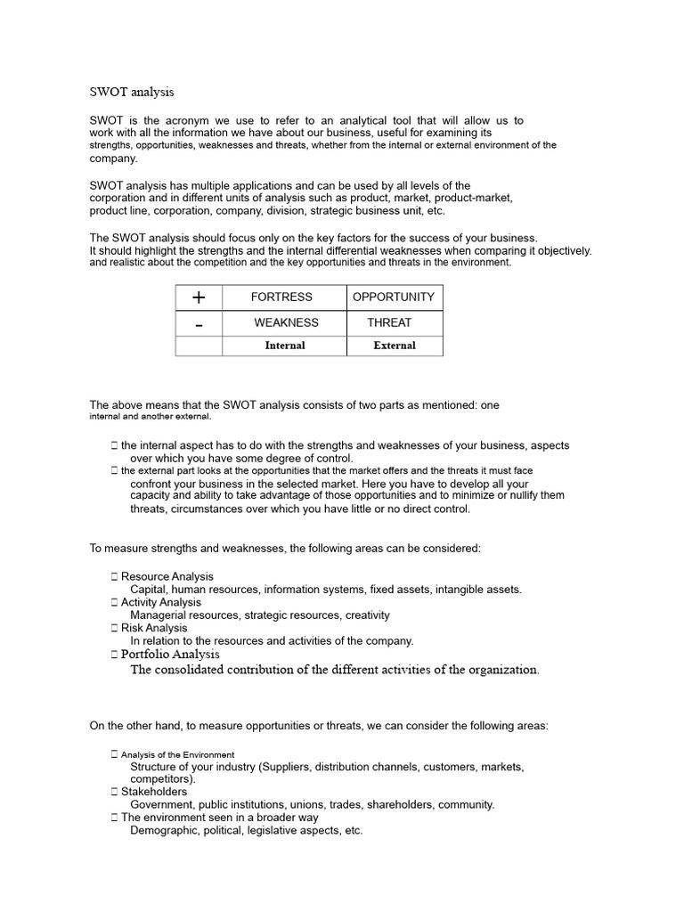 Comprehensive SWOT Analysis Guide | PDF | Swot Analysis | Obesity
