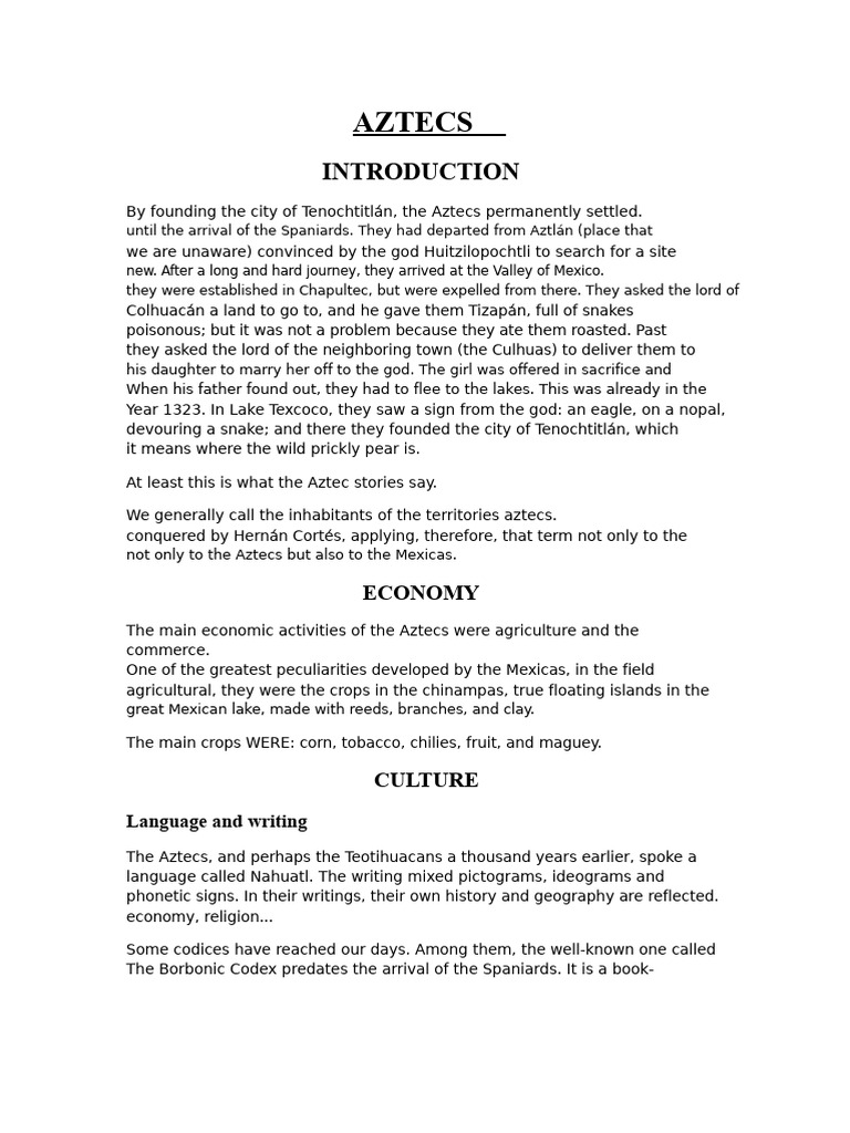 Aztec Report | PDF