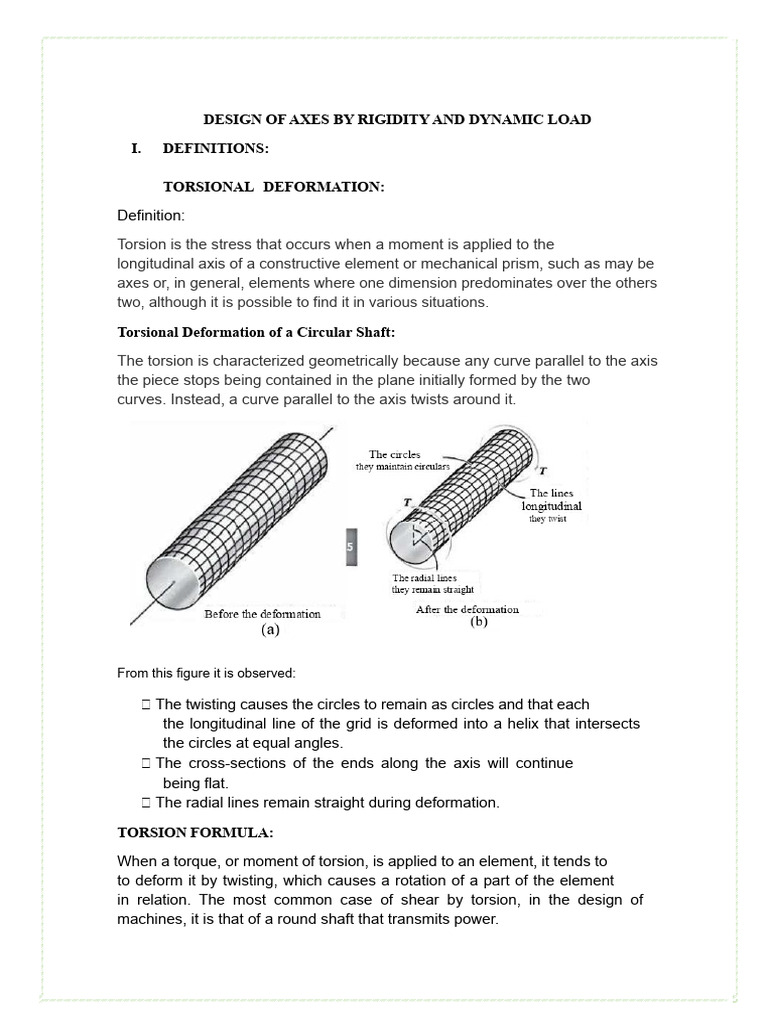 Design of Axes | PDF | Bending | Strength Of Materials