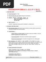 Pledge Safety Data Sheet (MSDS) | PDF | Carbon Dioxide | Working Conditions