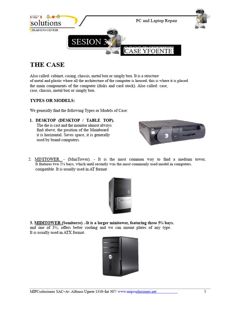 PC and Laptop Case and Power Supply Guide | PDF | Desktop Computer | Laptop