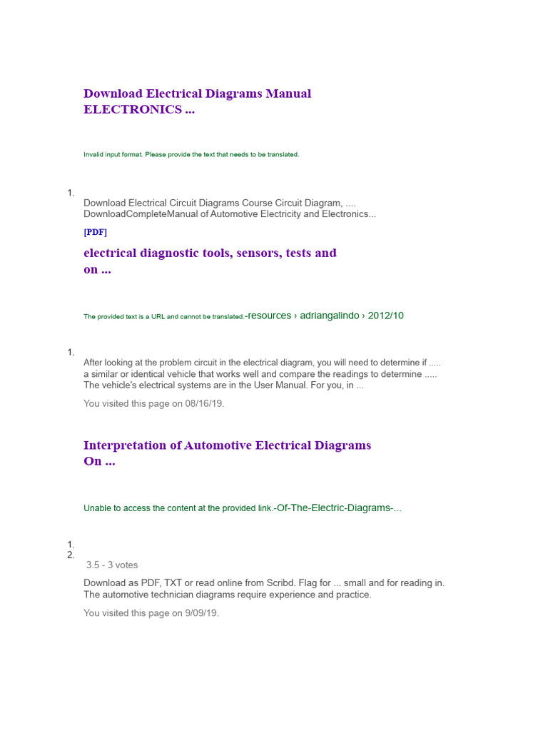 Electrical Diagrams Manual Electronics .. | PDF