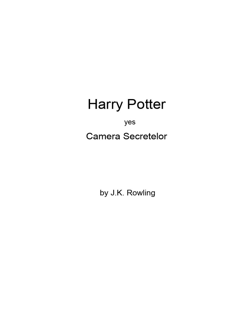Chamber of Secrets Overview | PDF | J. K. Rowling | Fantasy