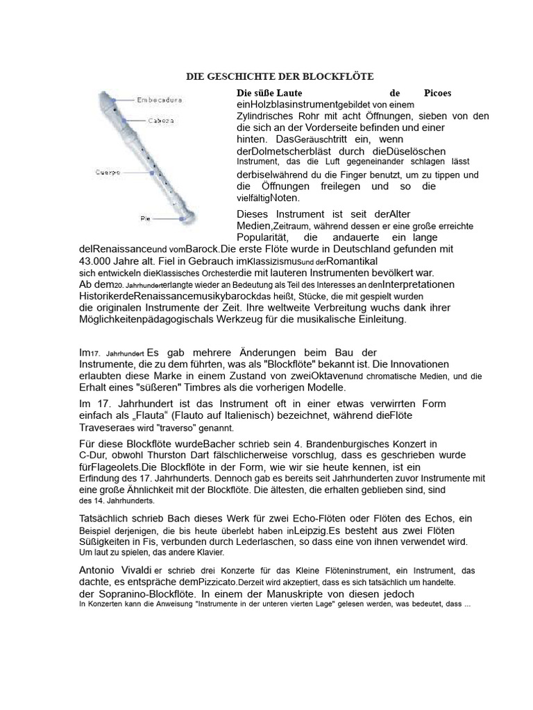 Die Geschichte Der Blockflöte | PDF