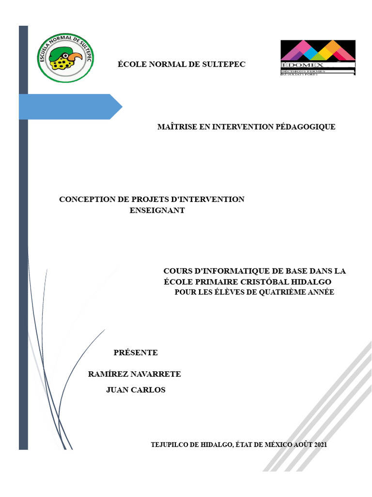 Projet d'Informatique pour Élèves du Primaire | PDF | Informatique ...
