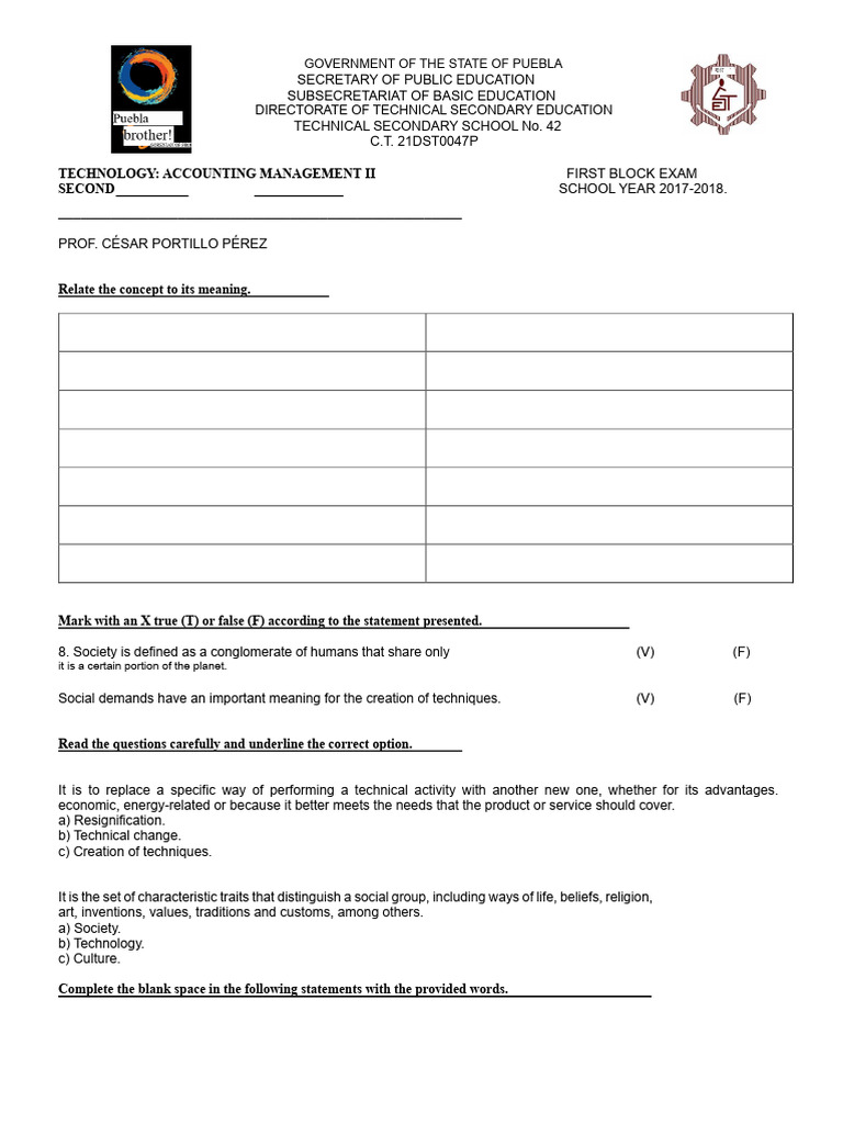 Exam Block II. Accounting Management II | PDF | Credit | Finance ...