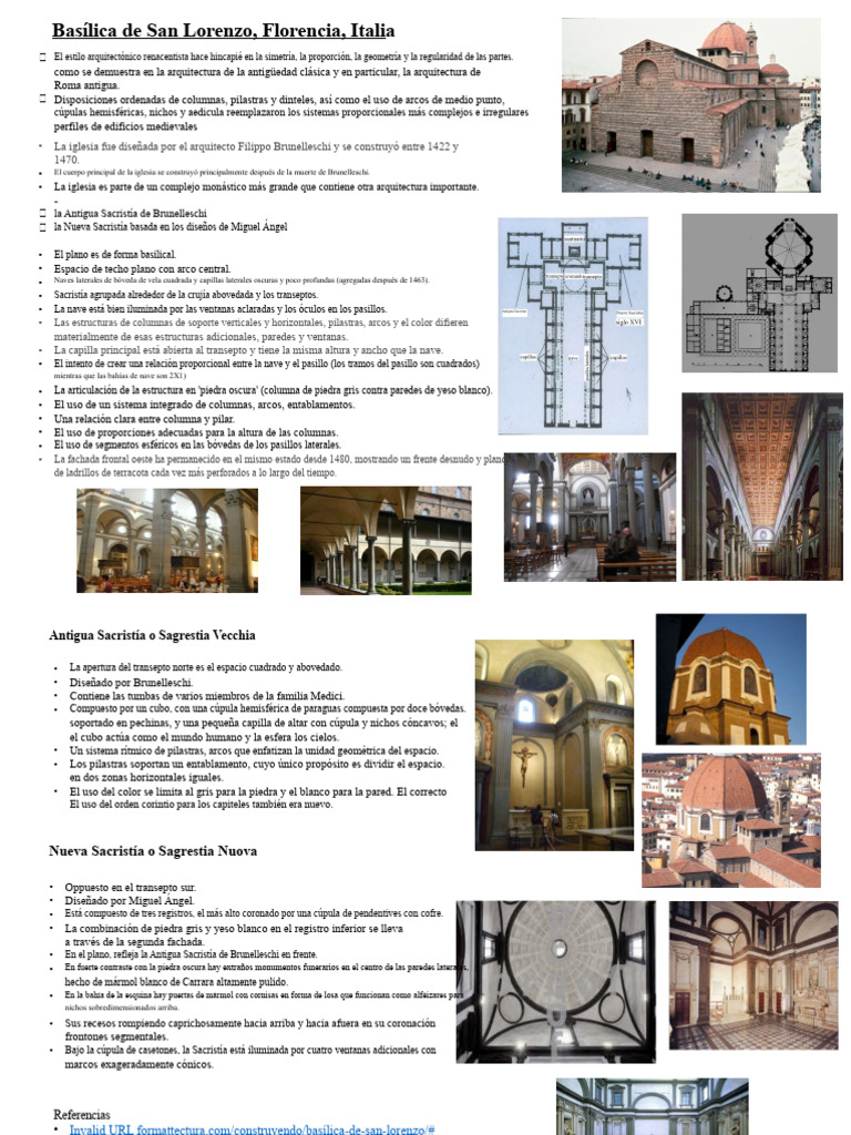 Basílica de San Lorenzo en Florencia | PDF | Diseño arquitectonico ...