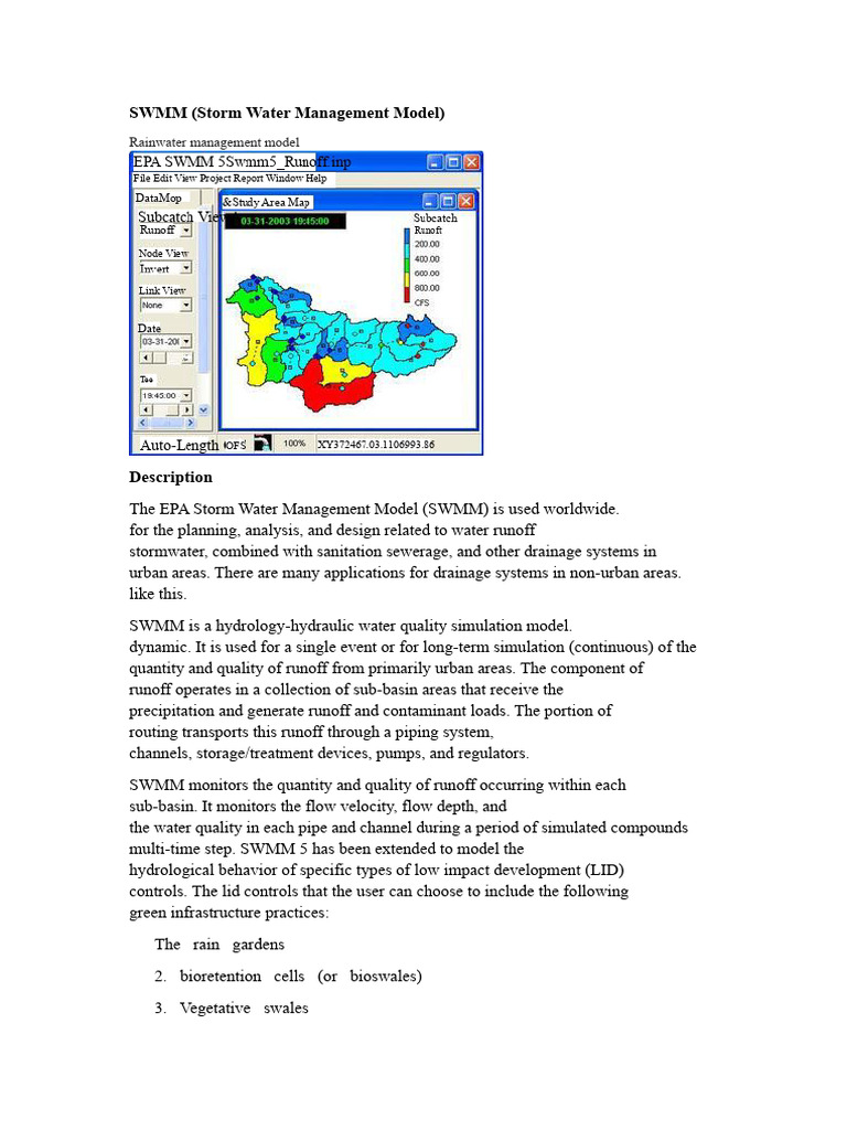 SWMM: Urban Stormwater Management Model | PDF | Surface Runoff ...