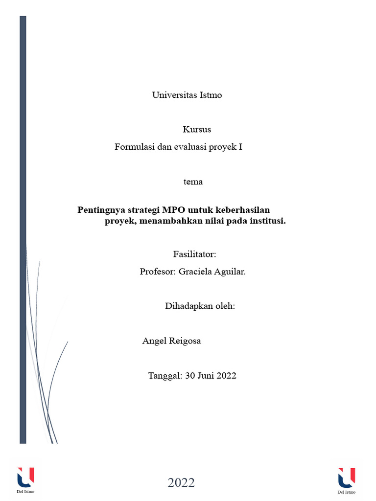 Pentingnya Strategi MPO Dalam Menjamin Keberhasilan Proyek. | PDF