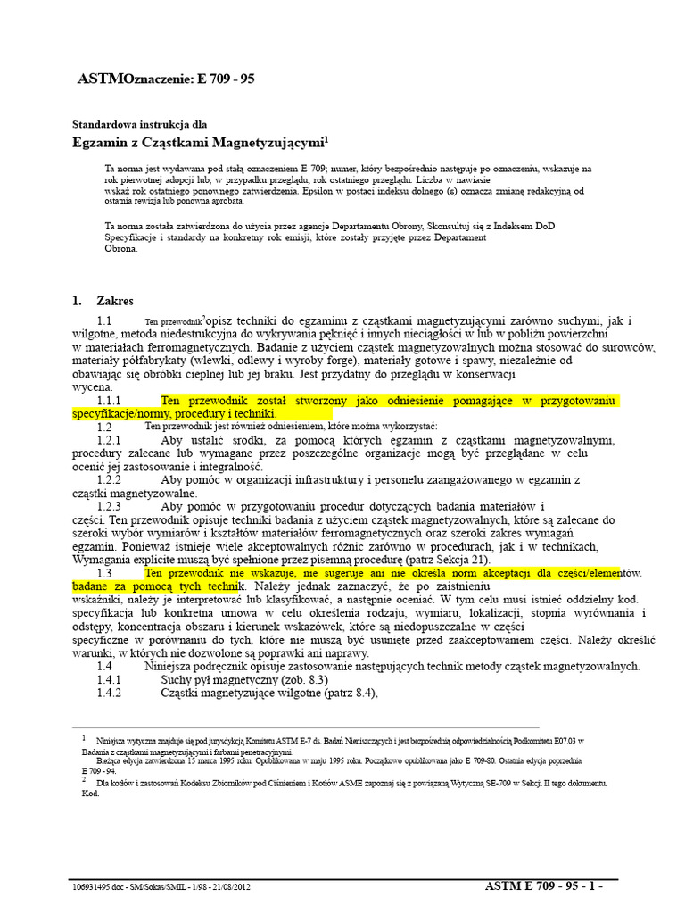 Astm-E709-95 MT PDF | PDF