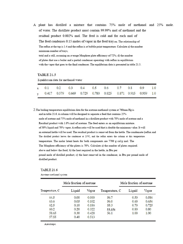 Distillation Calculations and Design | PDF | Distillation | Physical ...