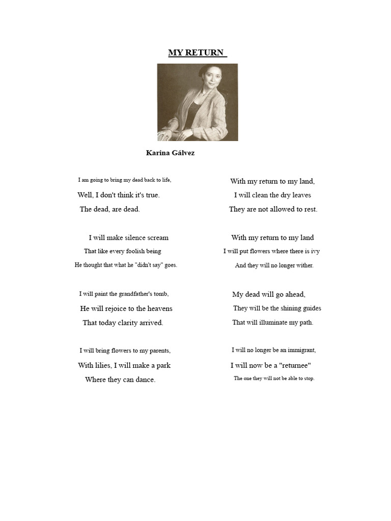 Poetic Reflections on Life and Return | PDF
