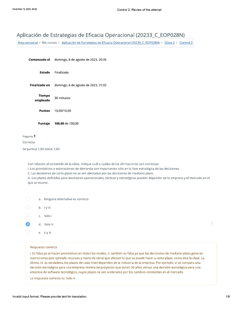 Control 2 - Review of The Attempt | PDF