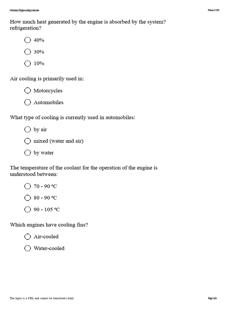 Mechanics: Engine Cooling System Test | PDF | Continuum Mechanics ...