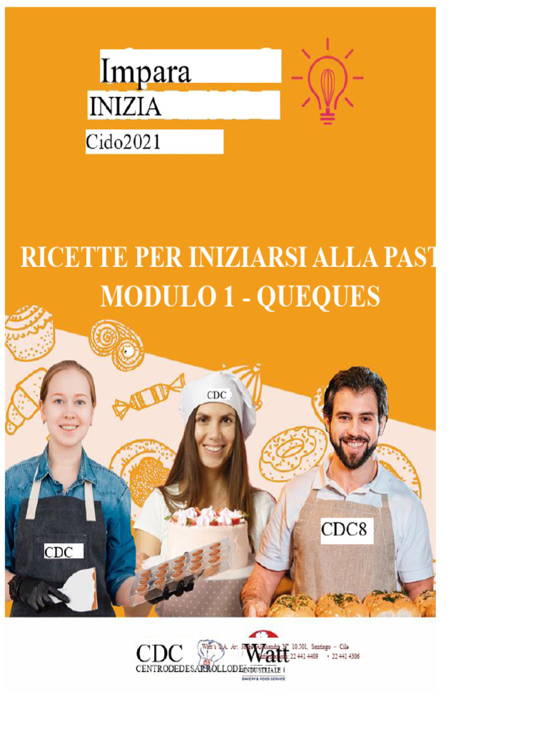 Dossier Ricette Modulo 1 - Torte. | PDF