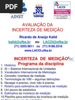 Avaliação da incerteza de medição