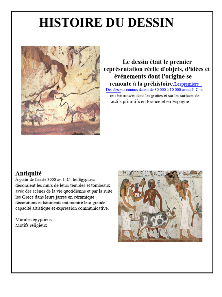 Histoire du dessin à travers les âges | PDF | Dessin | Pastel