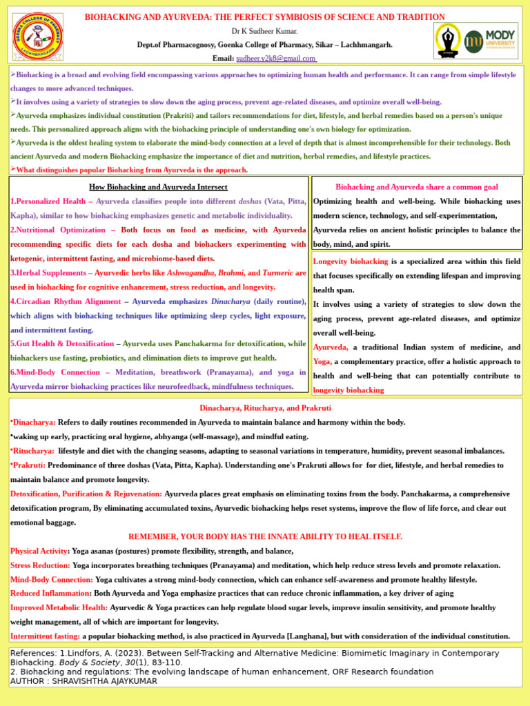 Bio Hacking | PDF | Ayurveda | Medicine