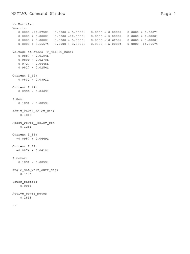 MATLAB Command Window | PDF