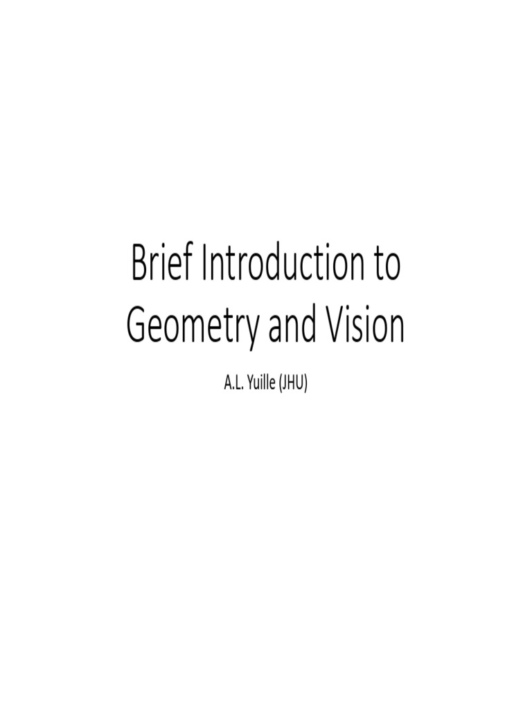 Geometry and Vision: Key Concepts Explained | PDF | Imaging | Computer ...