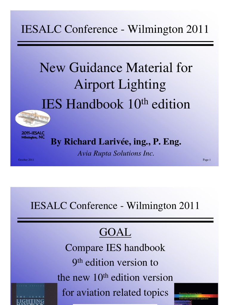 IES Handbook 10th Edition: Airport Lighting Guide | PDF | Lighting ...