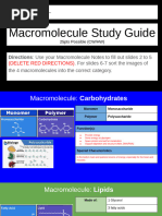 Macromolecule Summary Chart | PDF | Macromolecules | Cell (Biology)