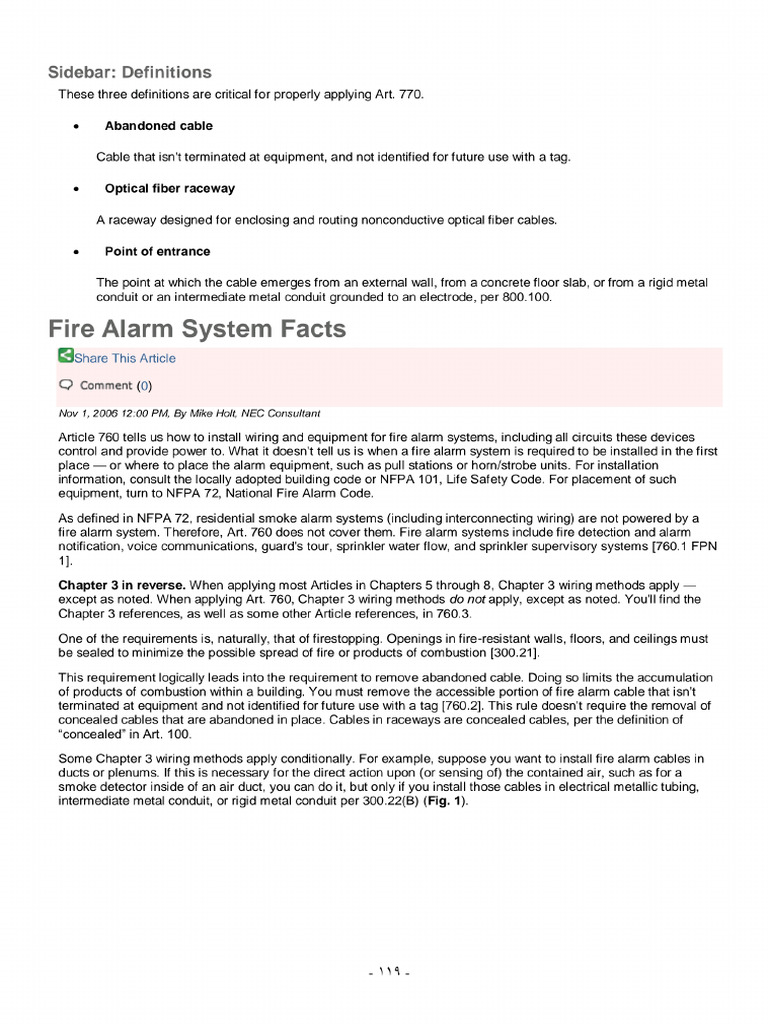 Fire Alarm System Facts | PDF